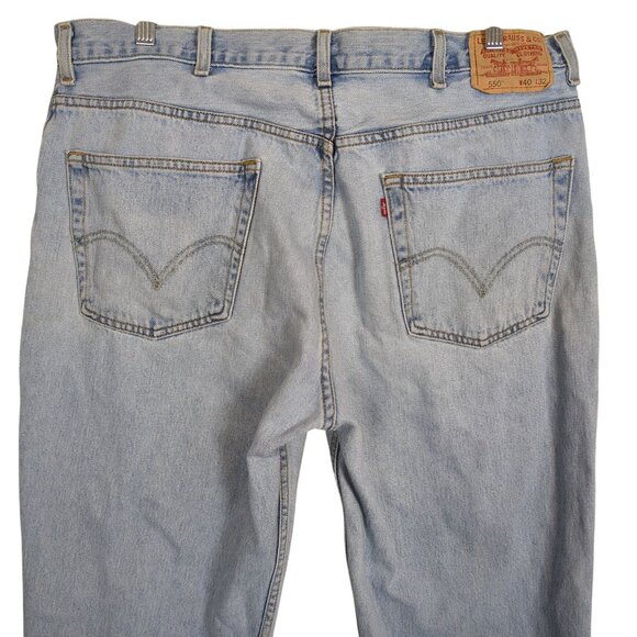 Levis 550 Relaxed Fit Light Wash Denim Jeans 40x32 Mens Vintage 1990s - Picture 5 of 15